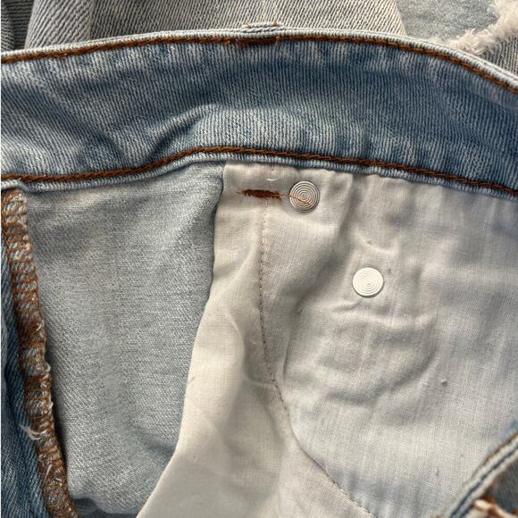 Sears R 1893 Roebuck & Co Distressed Jean Denim Shorts 14 Bird Leaf Embroidered - Picture 7 of 10